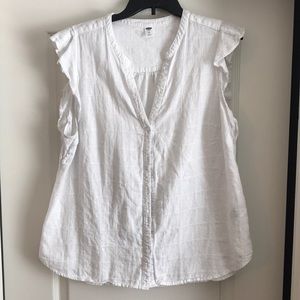 Old Navy white button down top